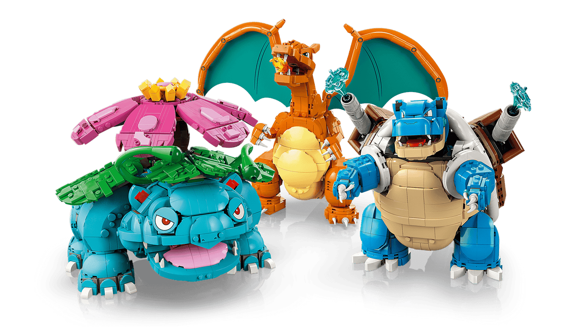 Venusaur, Charizard and Blastoise